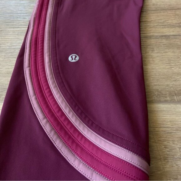 Lululemon Run Crew Tight *28"Deep Ruby / Star Ruby / Figue size 10 - Picture 8 of 10